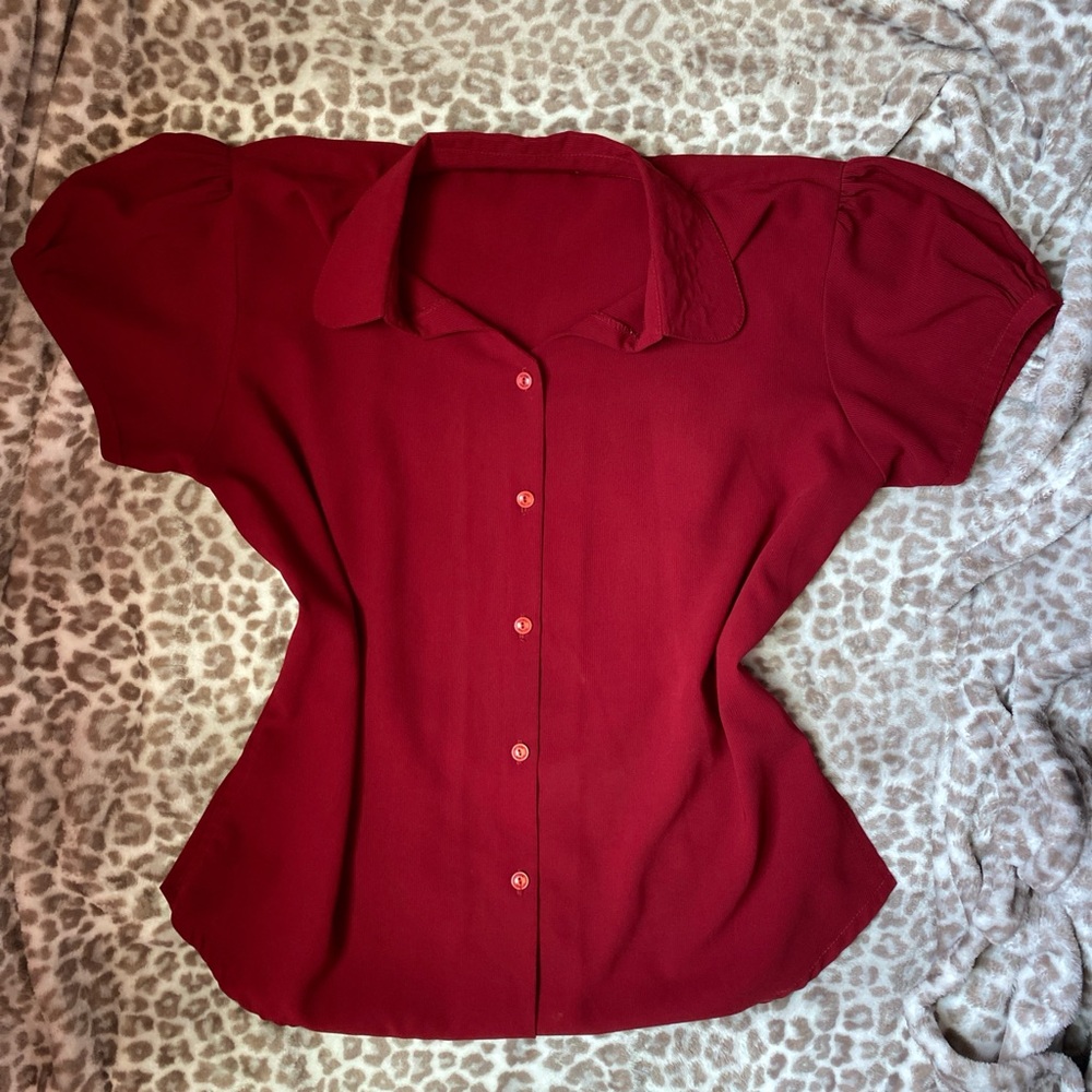 Elegant Red Women's Top